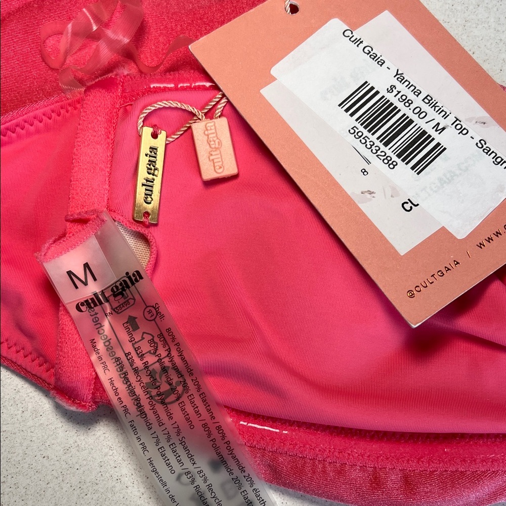 NWT Cult Gaia Pink Bikini Set - Picture 6 of 9